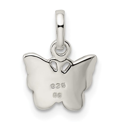 Butterfly Charm w/ Enamel - Sterling Silver