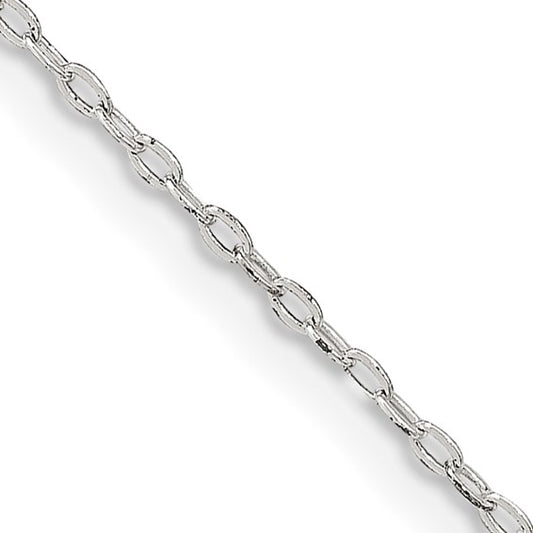 Sterling Silver Flat Oval Cable Link Chain 1.4 mm