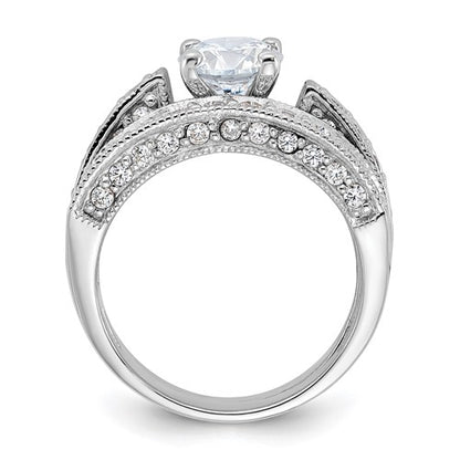 Sterling Silver 2-Piece CZ Wedding Ring Set