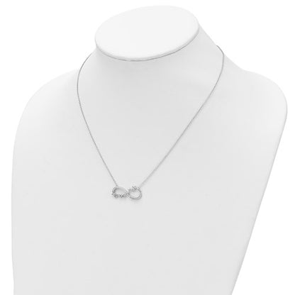 Sterling Silver CZ My Mother My Friend Necklace