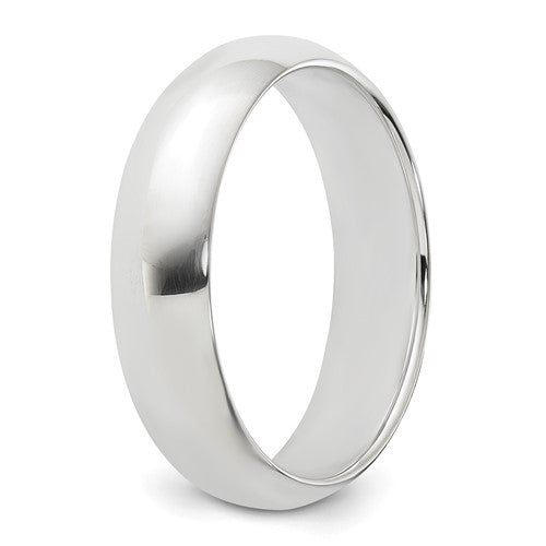 Sterling Silver 5.00 mm Half Round Wedding Bands