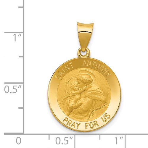 14k St. Anthony Medallion 28 mm