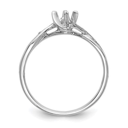 14k White Diamond Promise Ring