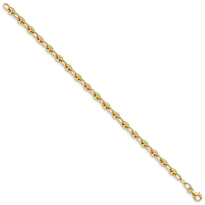 14k Puffed Anchor Link Bracelet