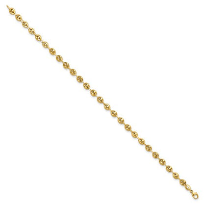 14k Puffed Anchor Link Bracelet