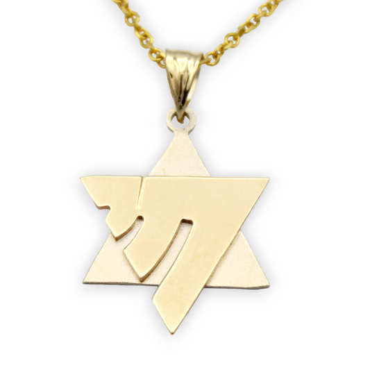 14k Two-Tone Star of David Pendant