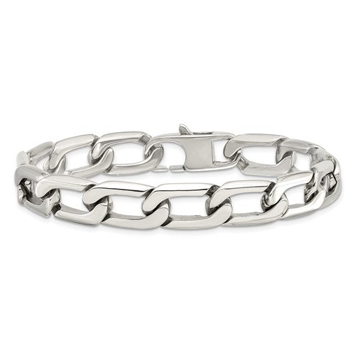 Stainless Steel Polished Open Link Bracelet 8.5 Inches