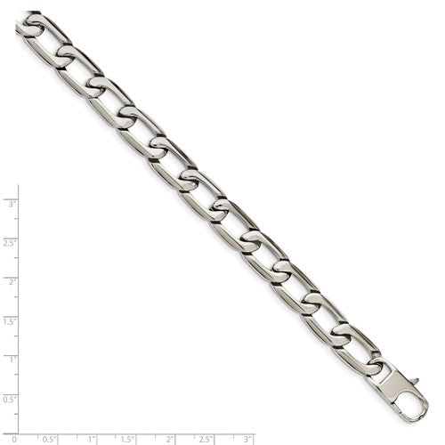 Stainless Steel Polished Open Link Bracelet 8.5 Inches