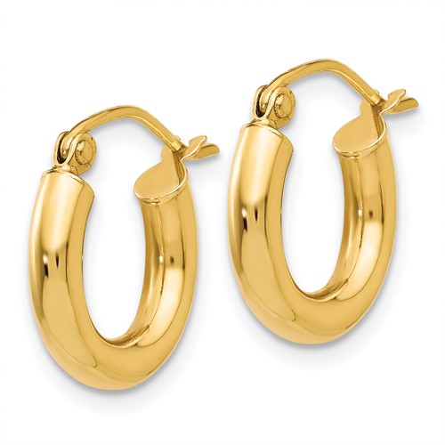 14k Classic Hoop Earrings 3.00 mm