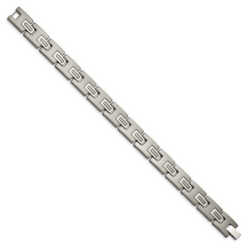 Titanium Brushed and Polished 8.75 inch Men's Bracelet