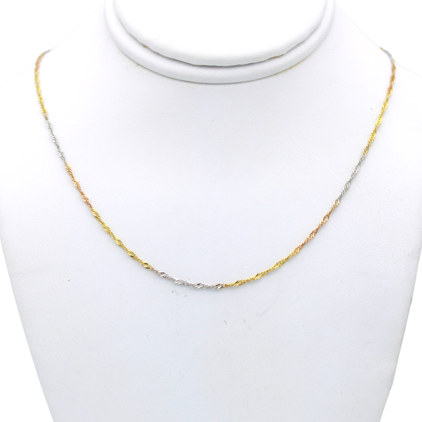 14k Tri-Color Singapore Chain - 1.25 mm