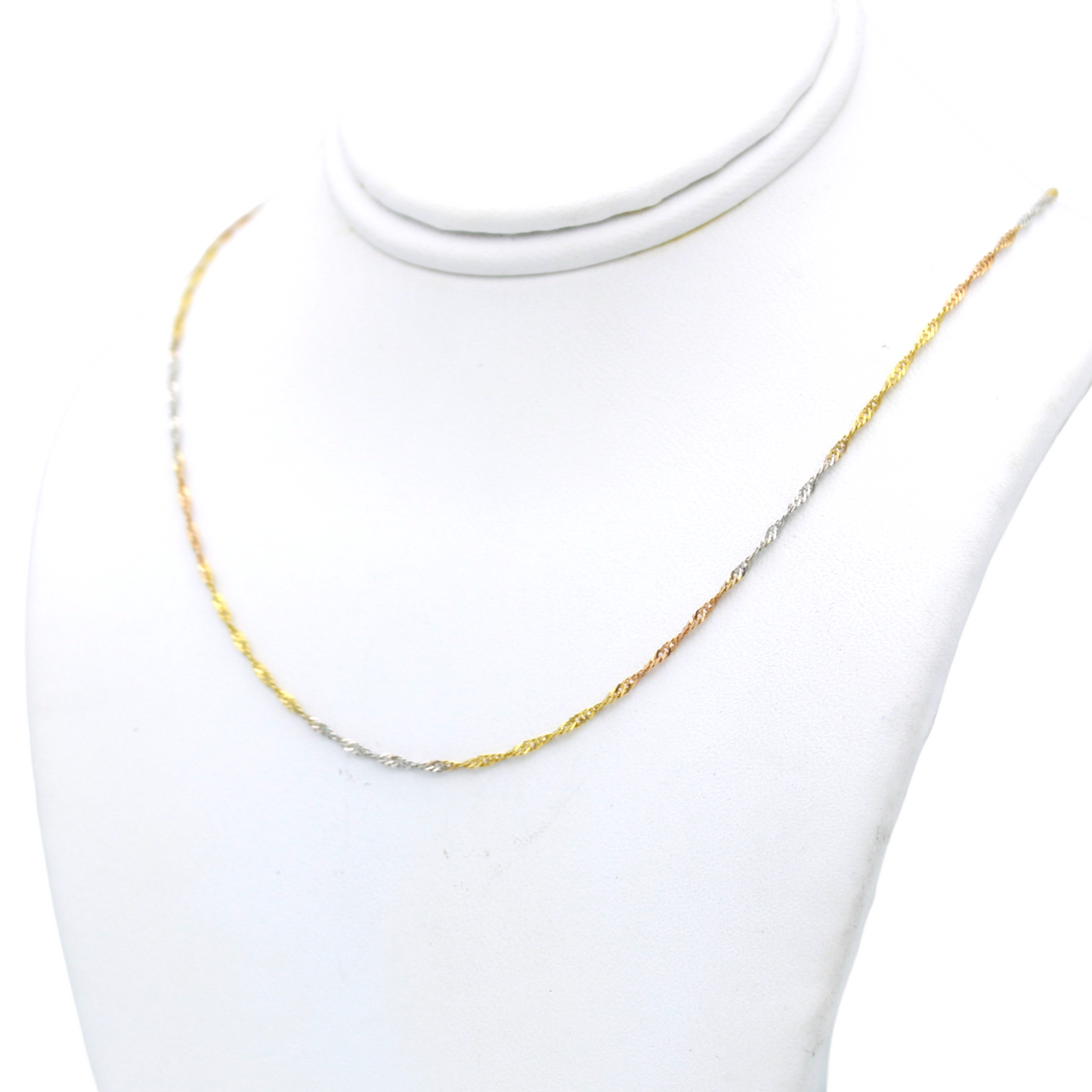 14k Tri-Color Singapore Chain - 1.25 mm