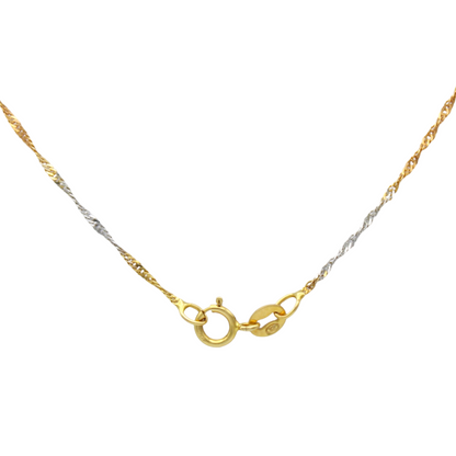 14k Tri-Color Singapore Chain - 1.25 mm