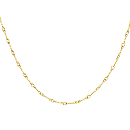 14k Twisted Barrel Link Chain - 2.00 mm