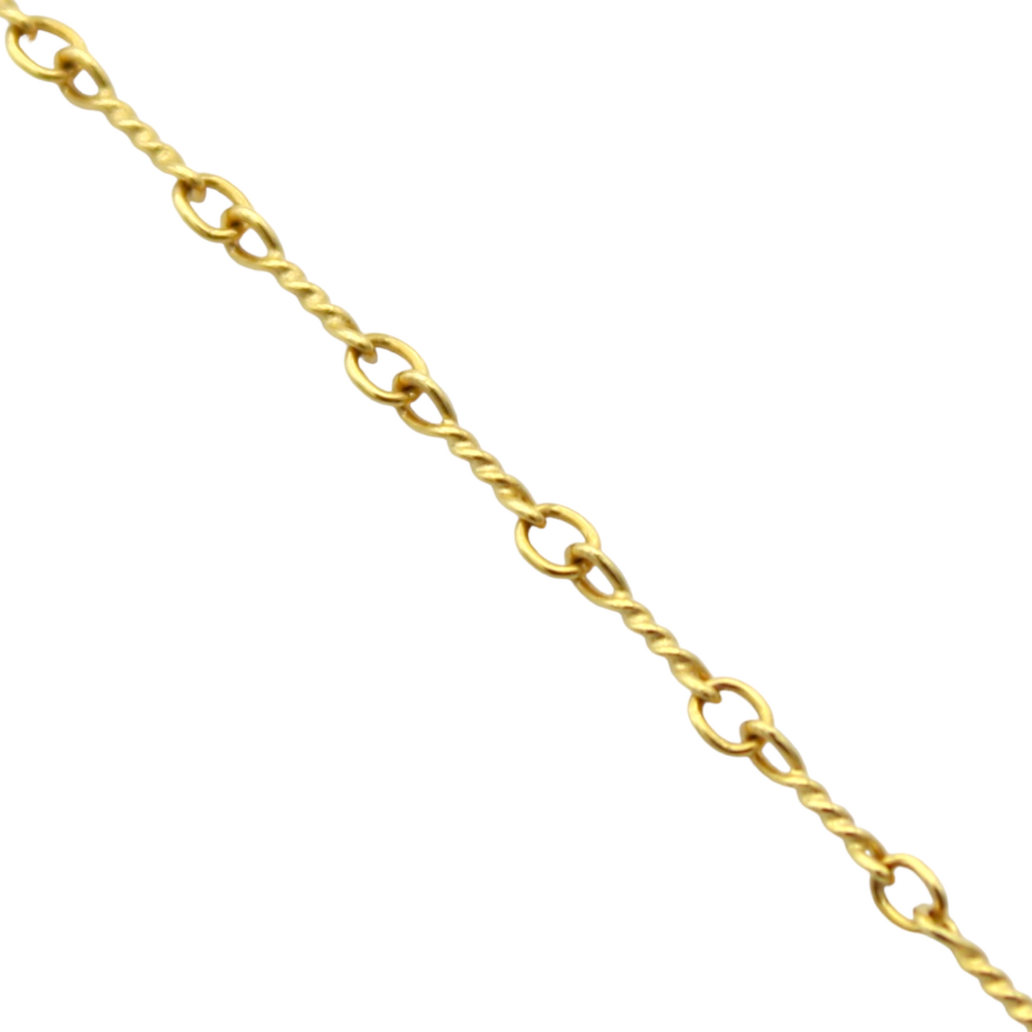 14k Twisted Barrel Link Chain - 2.00 mm