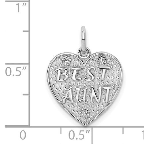 14k Best Aunt Heart Charm