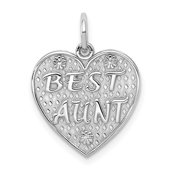 14k Best Aunt Heart Charm