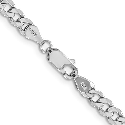 14k White Flat Figaro Chain 4.50 mm