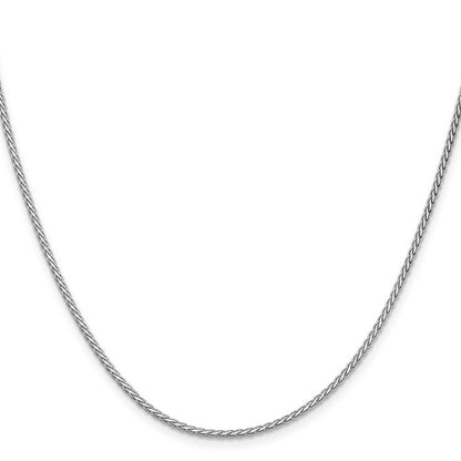 14k White Flat Wheat Chain 1.90 mm