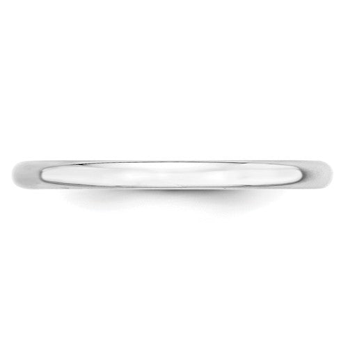 14k Half Round Lightweight Wedding Bands - 2.00 mm