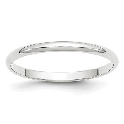 14k Half Round Lightweight Wedding Bands - 2.00 mm