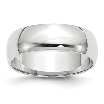 14k Half Round Lightweight Wedding Bands - 6.00 mm