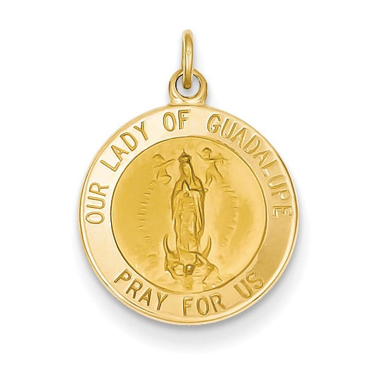 14k Our Lady of Guadalupe Medallion - 21 mm