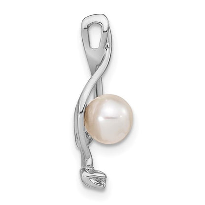 14k White Gold 5.5mm Cultured Pearl Pendant