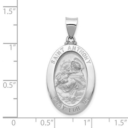 14k Oval St. Anthony Medallion 33 mm