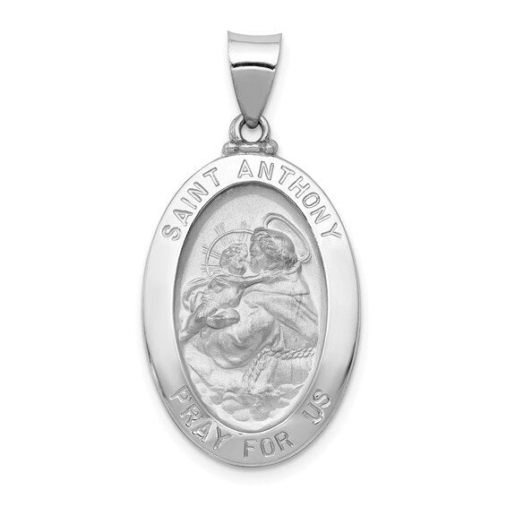 14k Oval St. Anthony Medallion 33 mm