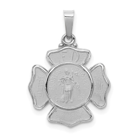 14k White St. Florian FDNY Badge Medallion 24.4 mm