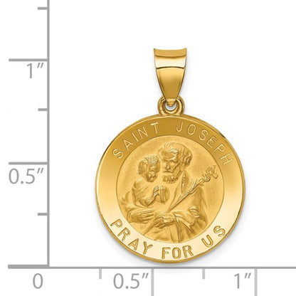 14k St. Joseph Medallion - 27 mm