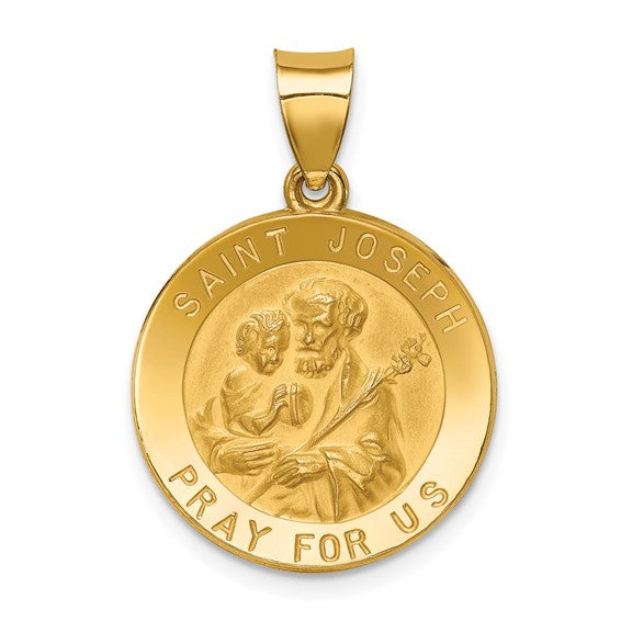 14k St. Joseph Medallion - 27 mm