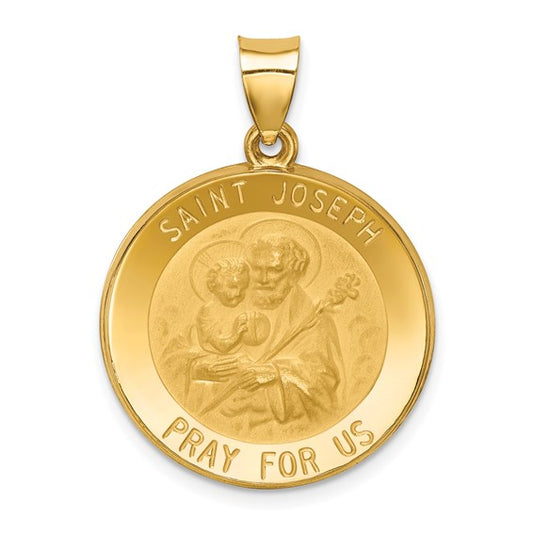 14k St. Joseph Medallion - 30 mm