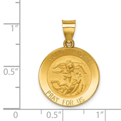 14k St. Michael Medallion - 21 mm