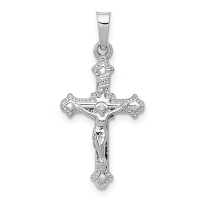 14k White Crucifix Pendant