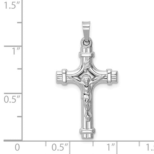 14k White Crucifix Pendant