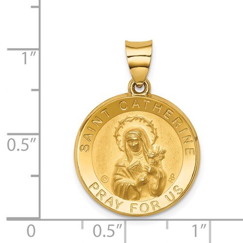 14k St. Catherine Medallion - 27.15 mm