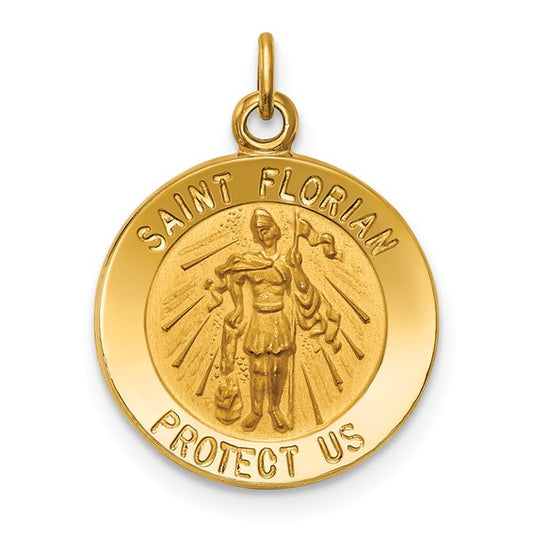 14k St. Florian Medallion 19.5 mm