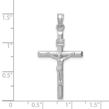 14k White Crucifix Pendant