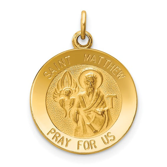 14k St. Matthew Medallion - 23 mm