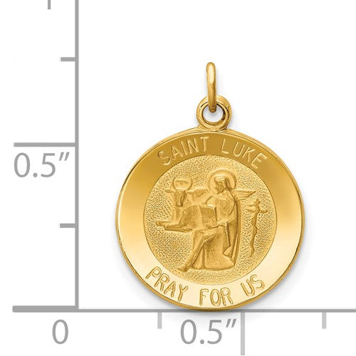 14k St. Luke Medallion - 20 mm