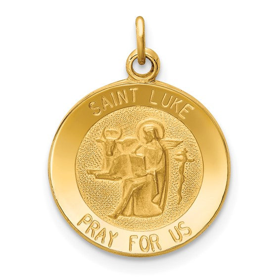 14k St. Luke Medallion - 20 mm