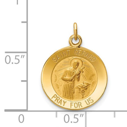 14k St. Gerard Medallion - 19.5 mm