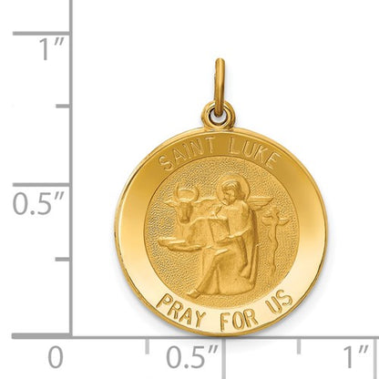 14k St. Luke Medallion - 23.5 mm