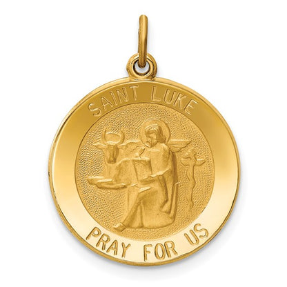 14k St. Luke Medallion - 23.5 mm