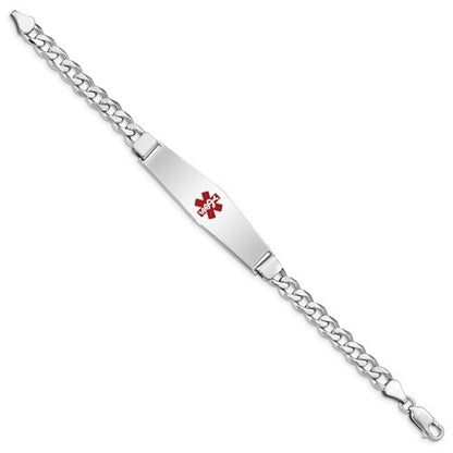 Sterling Silver Medical ID Cuban Link Bracelet