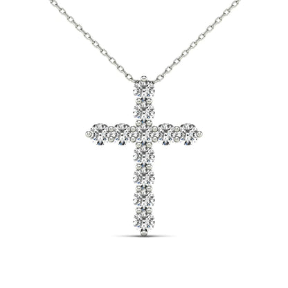 14k Diamond Cross Pendant - 0.29ct